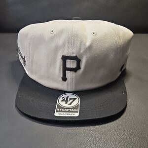 47 Brand Pittsburgh Pirates Black and White Snapback Hat